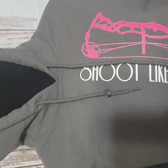 Shoot like a Girl Hoodie - Picture 3 of 4